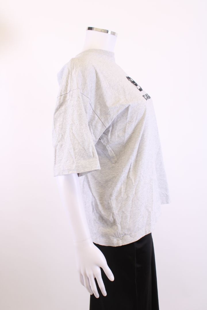 Balenciaga Logo T-Shirt Grey/ Black S