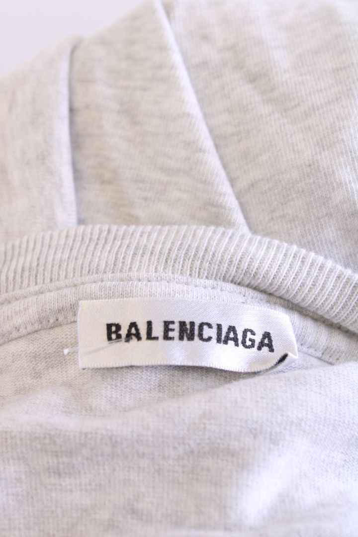 Balenciaga Logo T-Shirt Grey/ Black S
