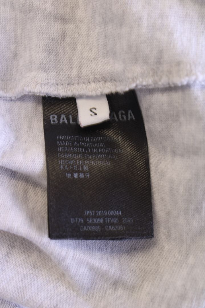 Balenciaga Logo T-Shirt Grey/ Black S
