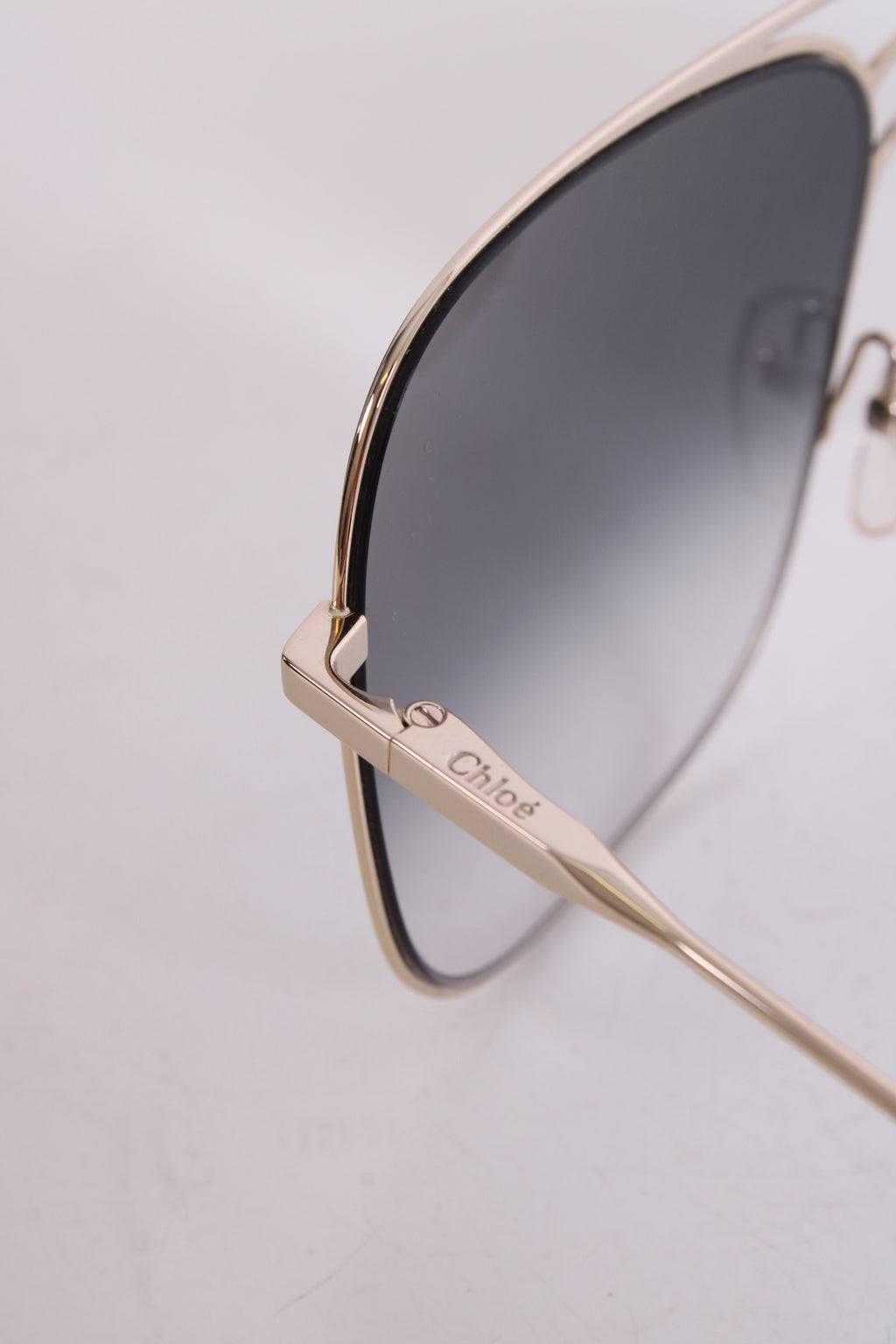 Chloe Blue Tint Sunglasses Silver