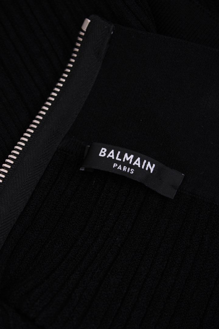 Balmain Knit Skirt Black & Grey S
