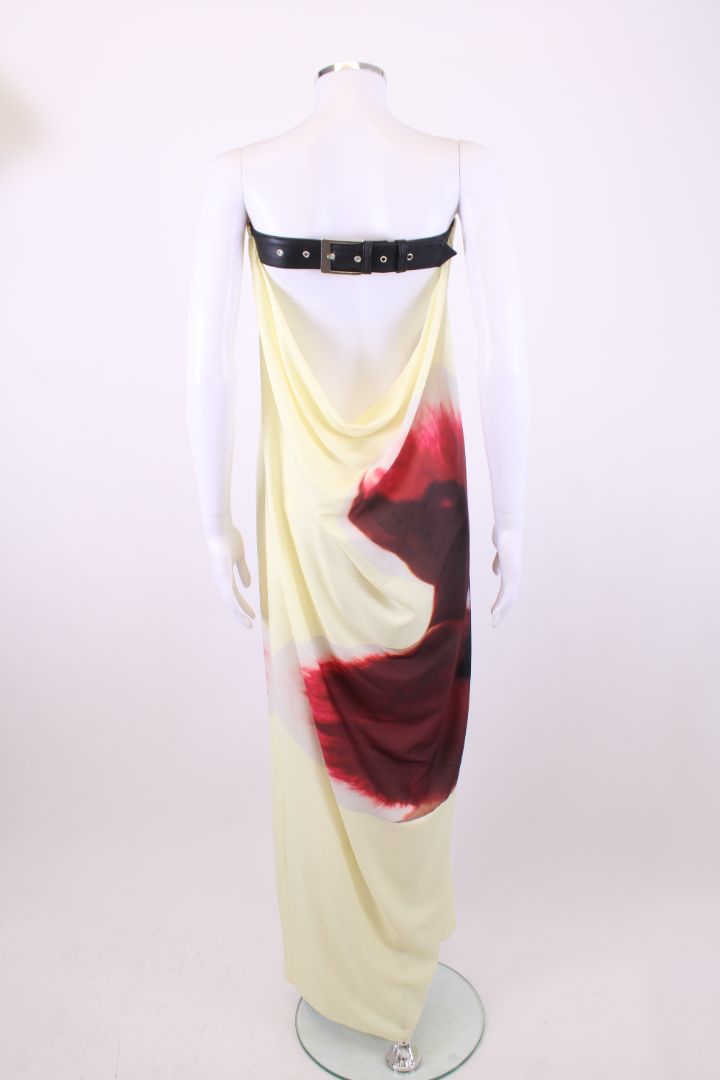 Rat & Boa Antheia Floral Strapless Dress Yellow/ Red XXS/ XS