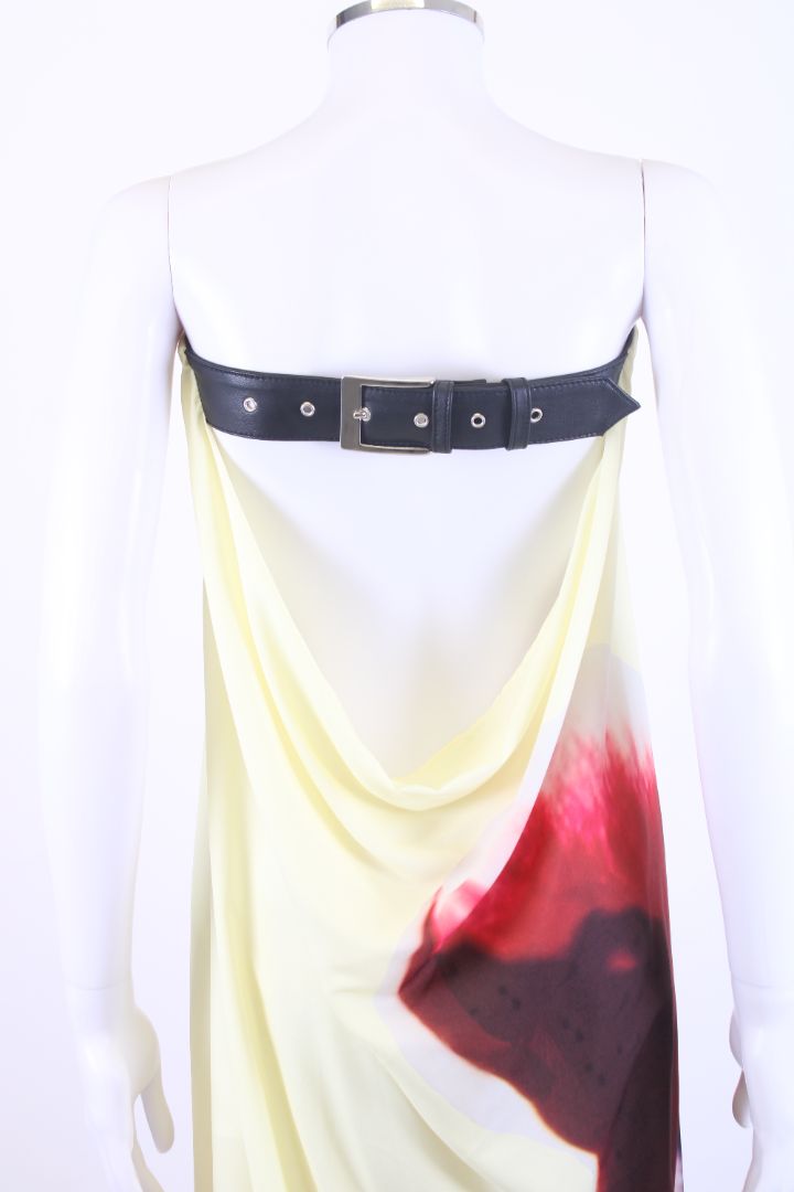 Rat & Boa Antheia Floral Strapless Dress Yellow/ Red XXS/ XS