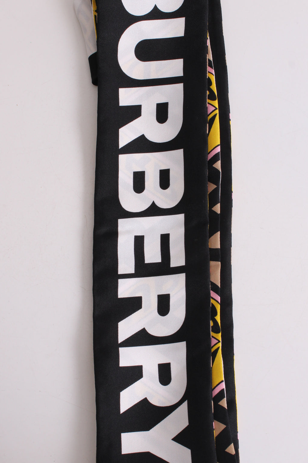 Burberry Double Side Logo Twilly Scarf Multi Coloured