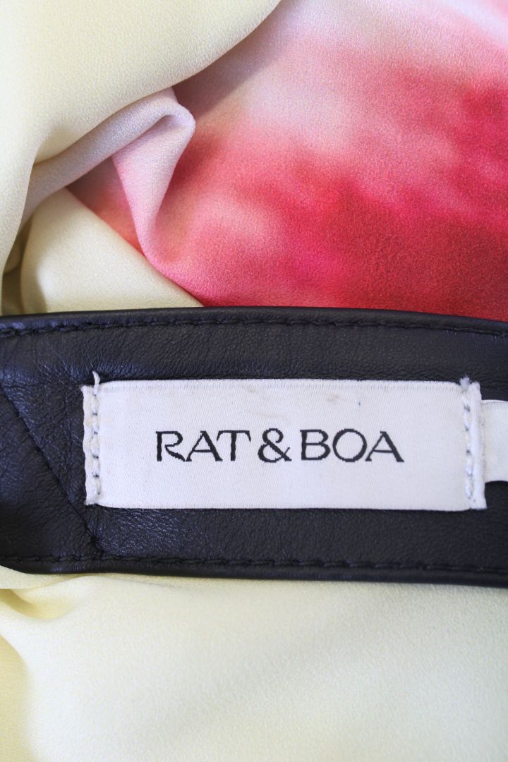 Rat & Boa Antheia Floral Strapless Dress Yellow/ Red XXS/ XS