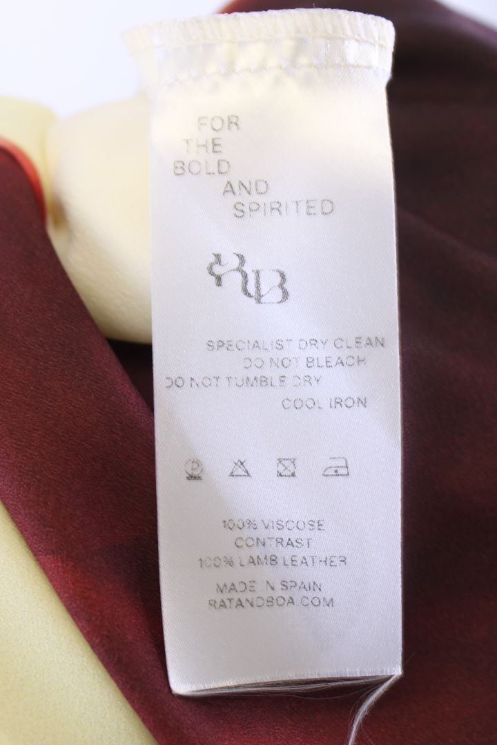 Rat & Boa Antheia Floral Strapless Dress Yellow/ Red XXS/ XS