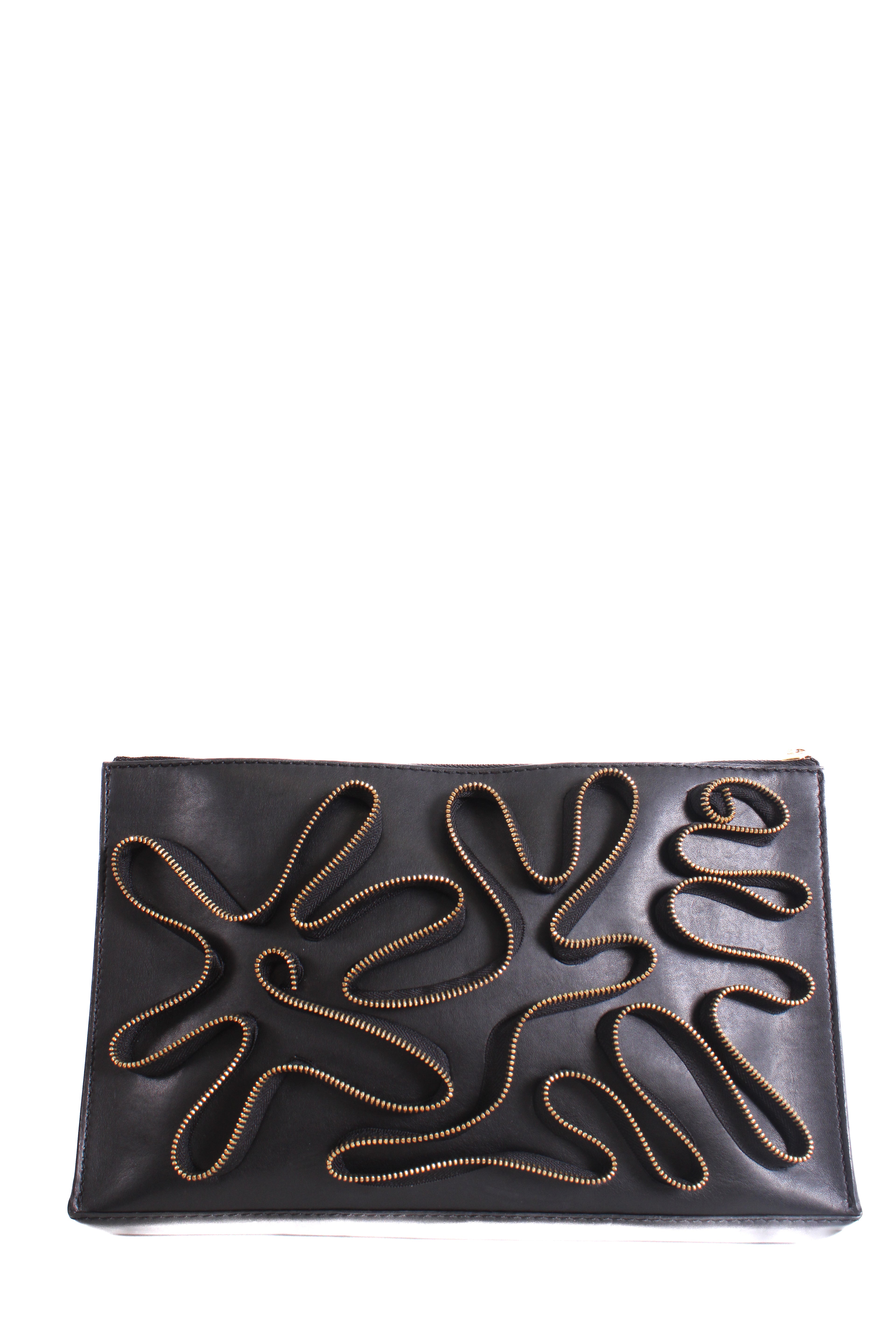Stella MCcartney Zip Detail Clutch Black
