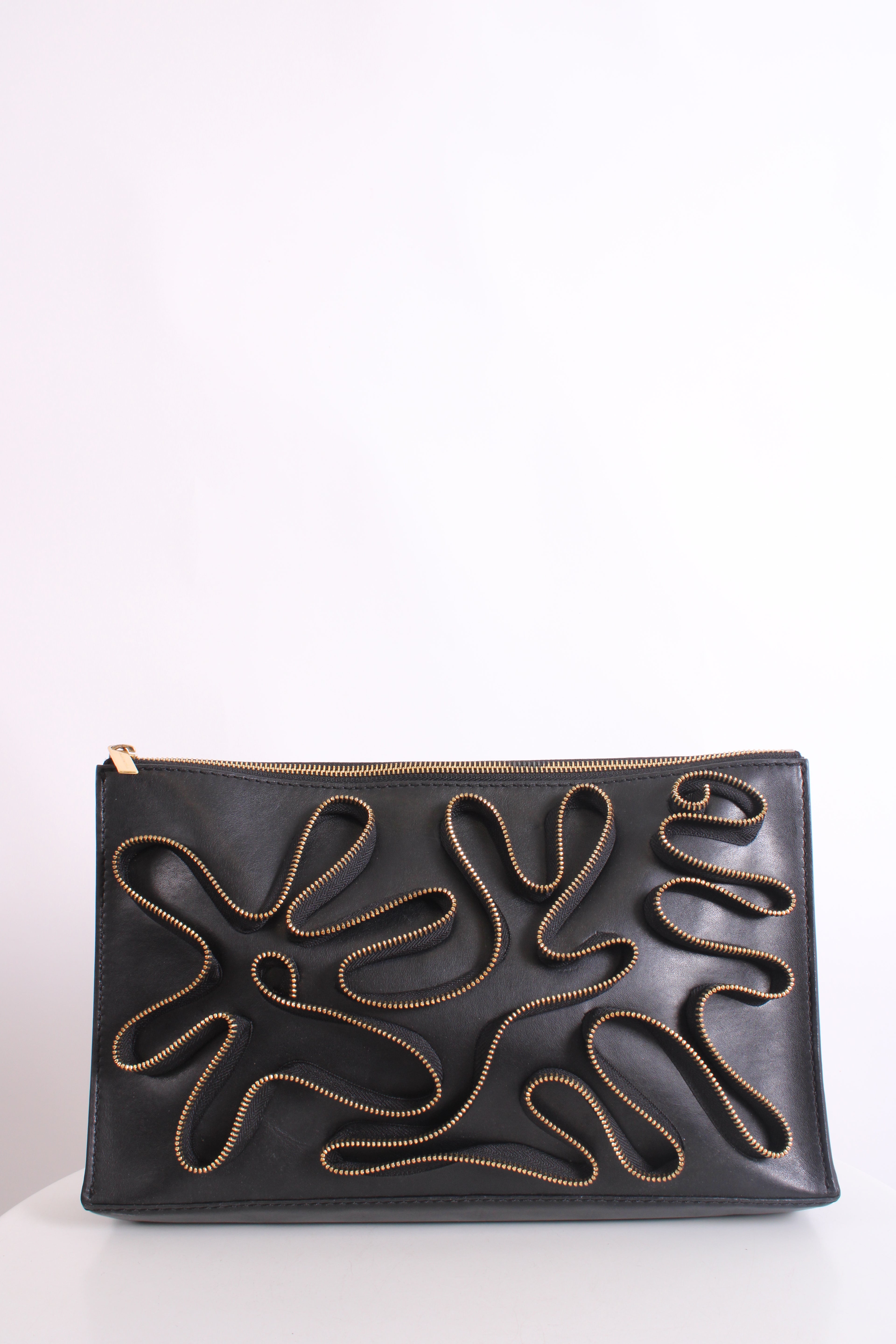 Stella MCcartney Zip Detail Clutch Black
