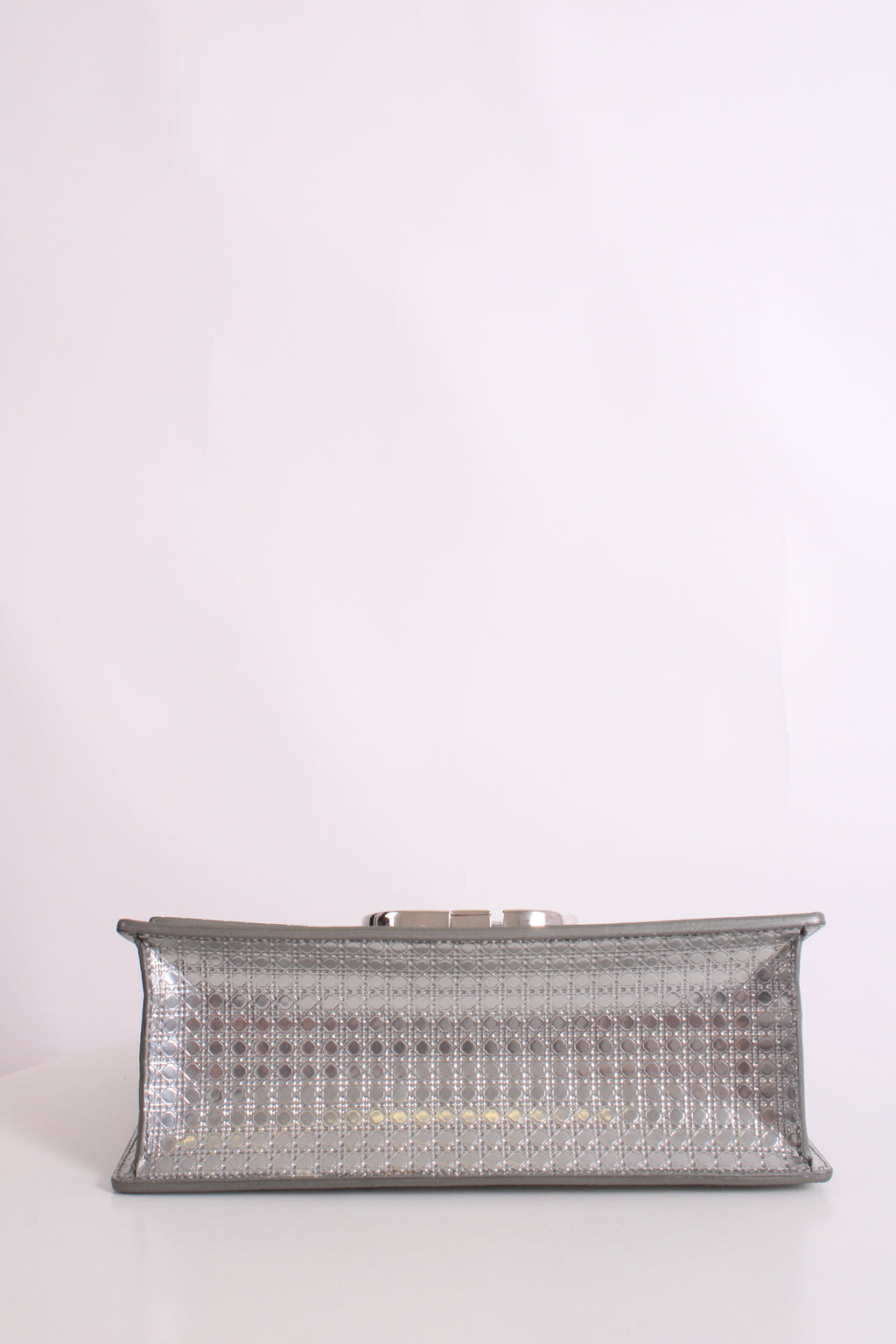 Christian Dior Cannage Montaigne Handbag Silver