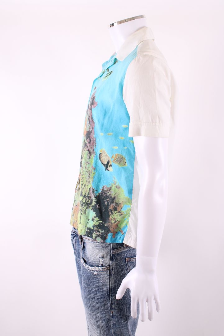 Dolce & Gabbana Vintage 2000s Underwater Fish Print Blue M