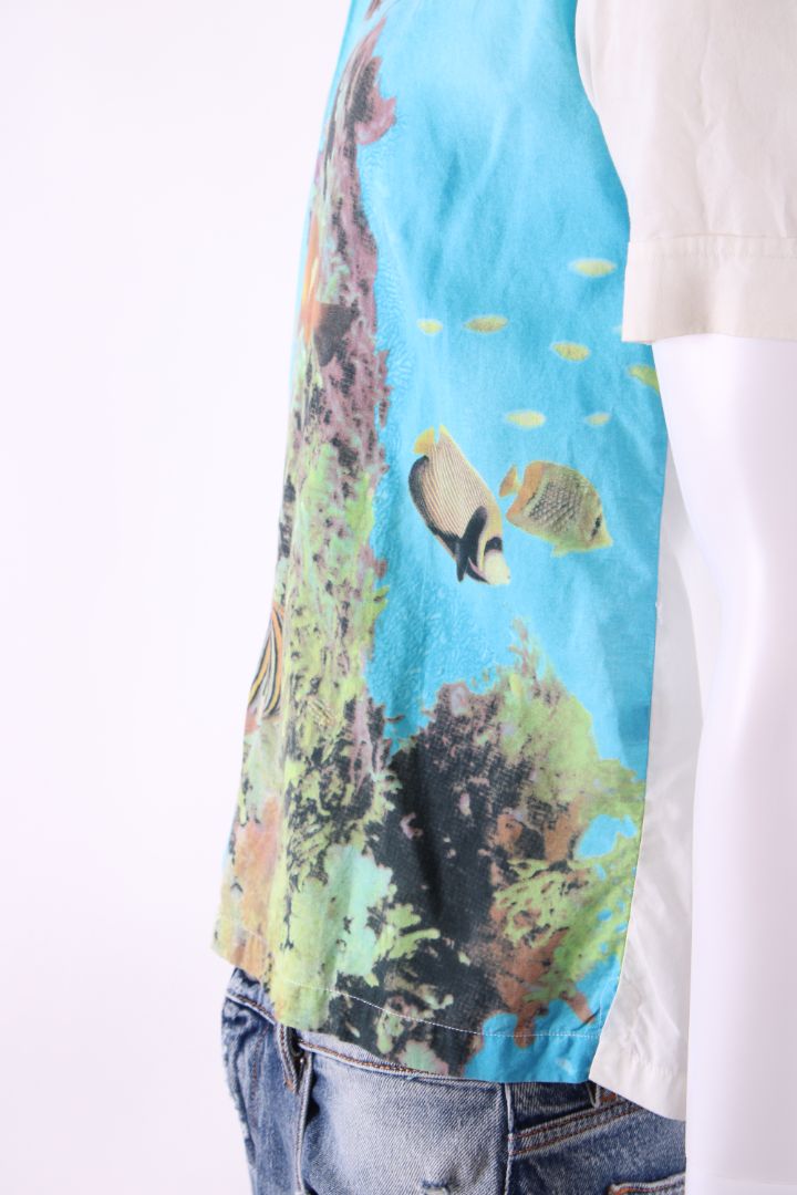 Dolce & Gabbana Vintage 2000s Underwater Fish Print Blue M