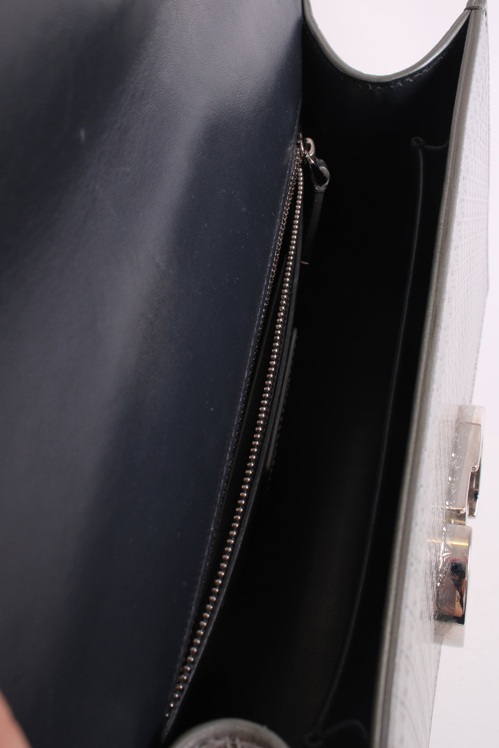 Christian Dior Cannage Montaigne Handbag Silver
