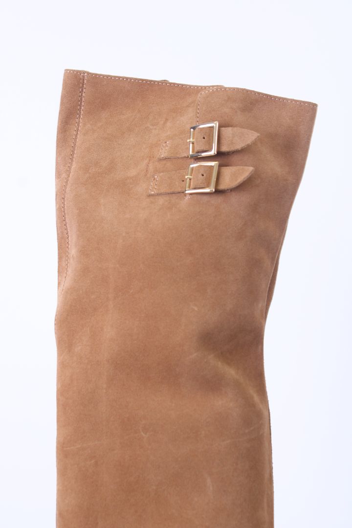 Jimmy Choo Suede flat knee high boots Light brown 39