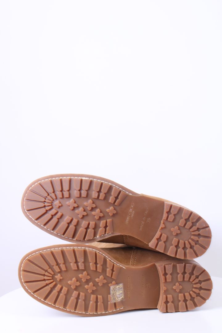 Jimmy Choo Suede flat knee high boots Light brown 39