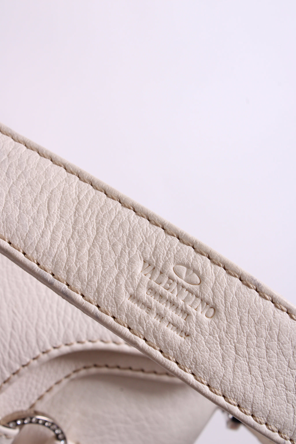 Valentino Butterfly Embellished Leather small bag Cream
