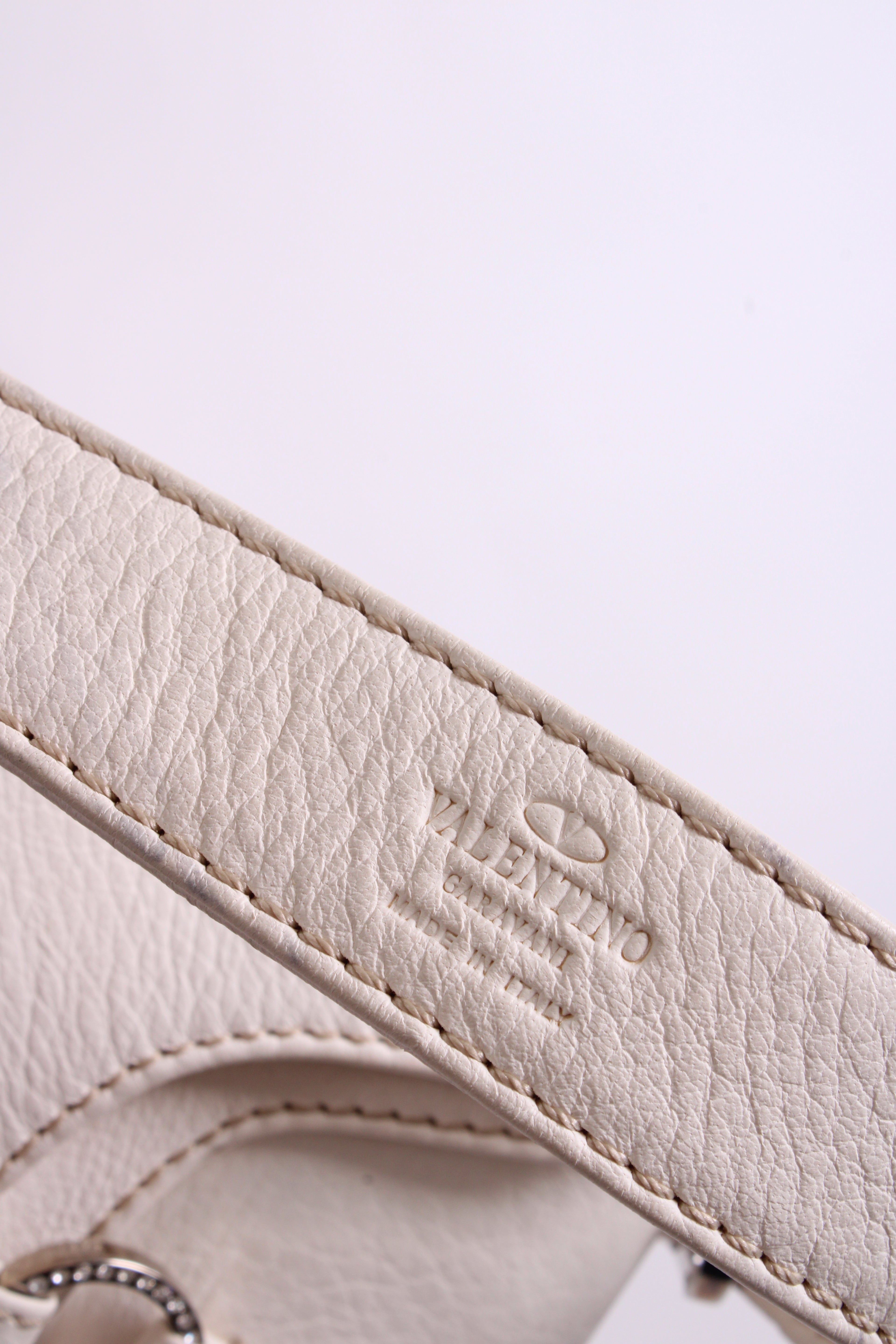 Valentino Butterfly Embellished Leather small bag Cream