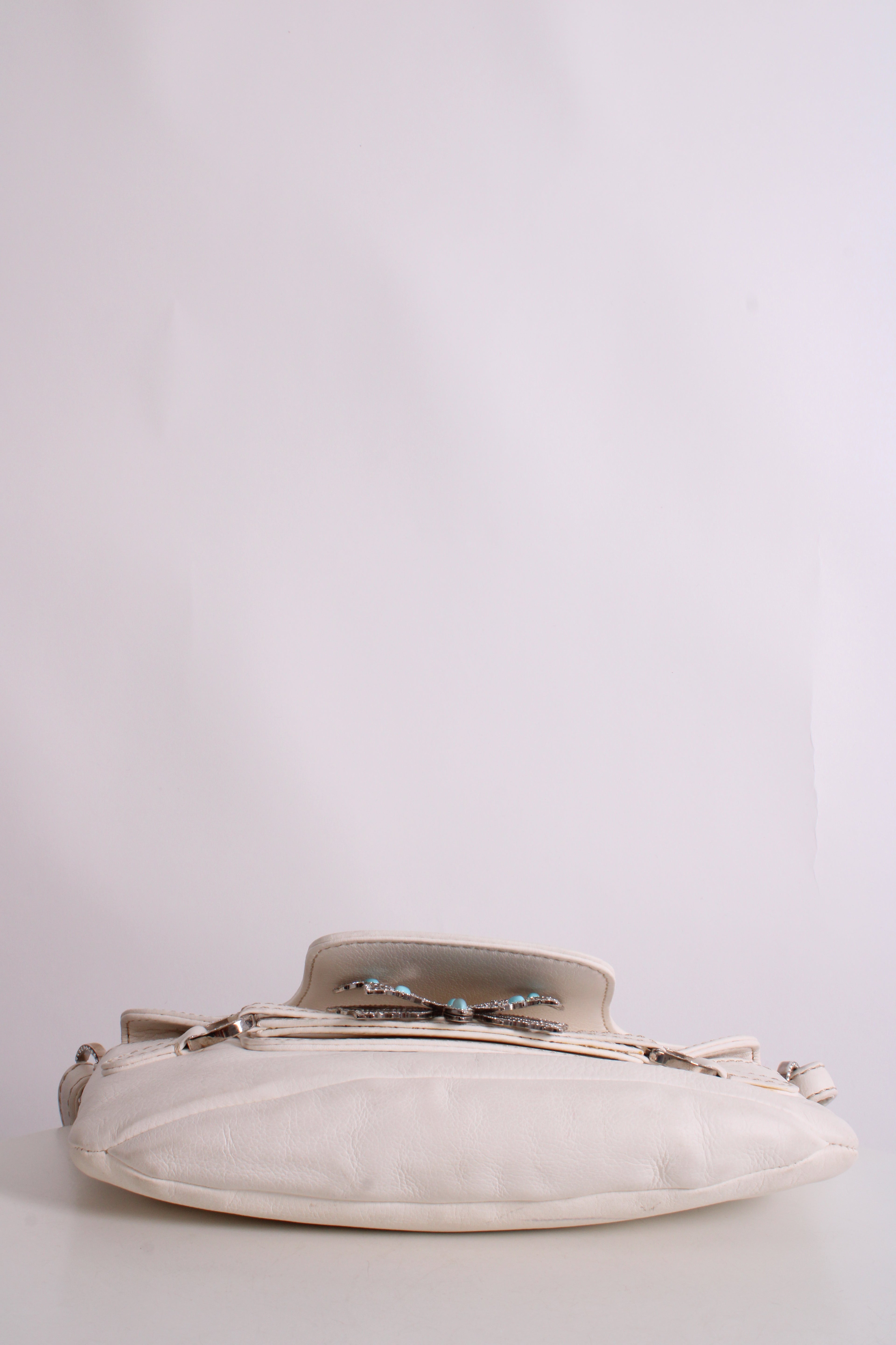 Valentino Butterfly Embellished Leather small bag Cream