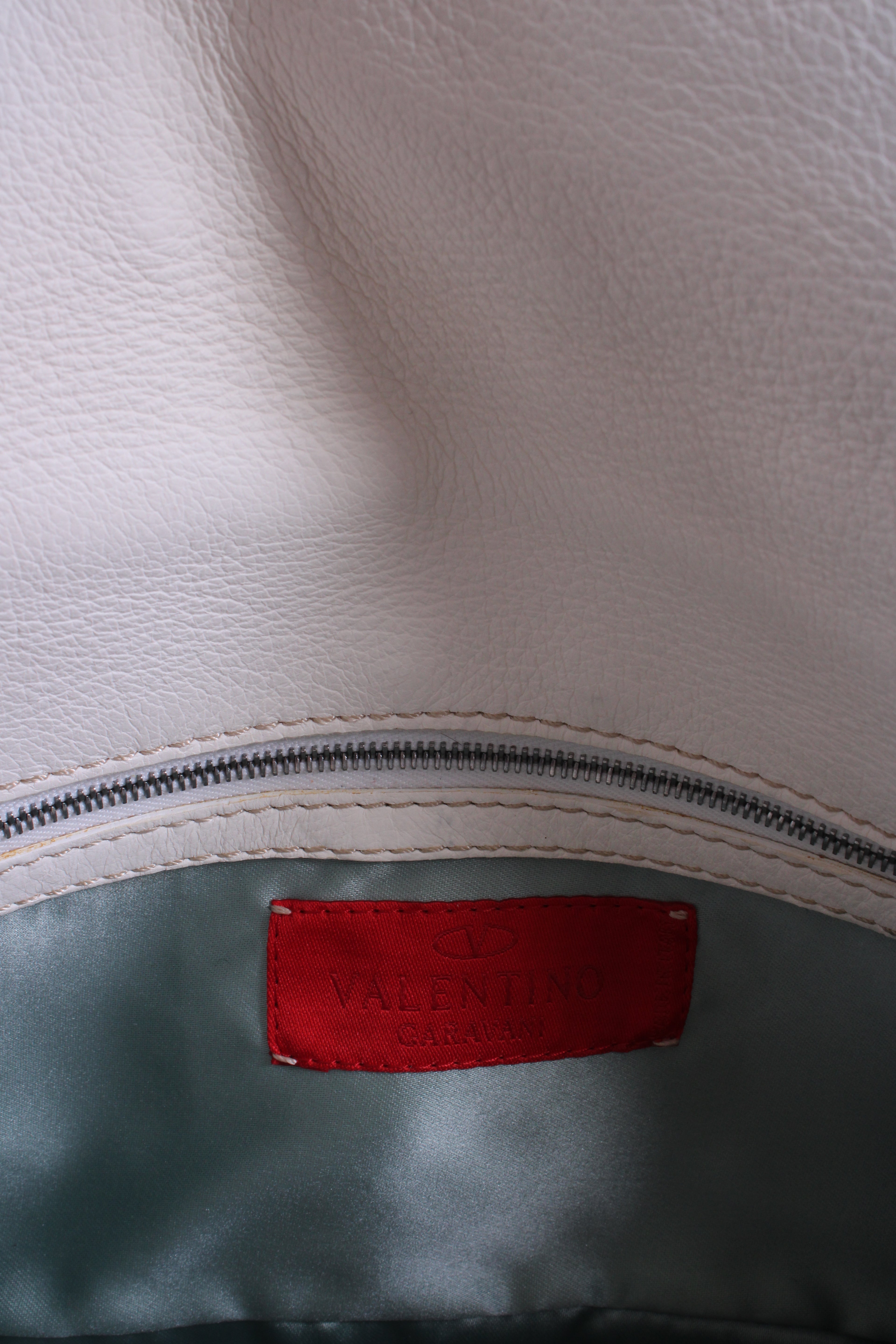 Valentino Butterfly Embellished Leather small bag Cream