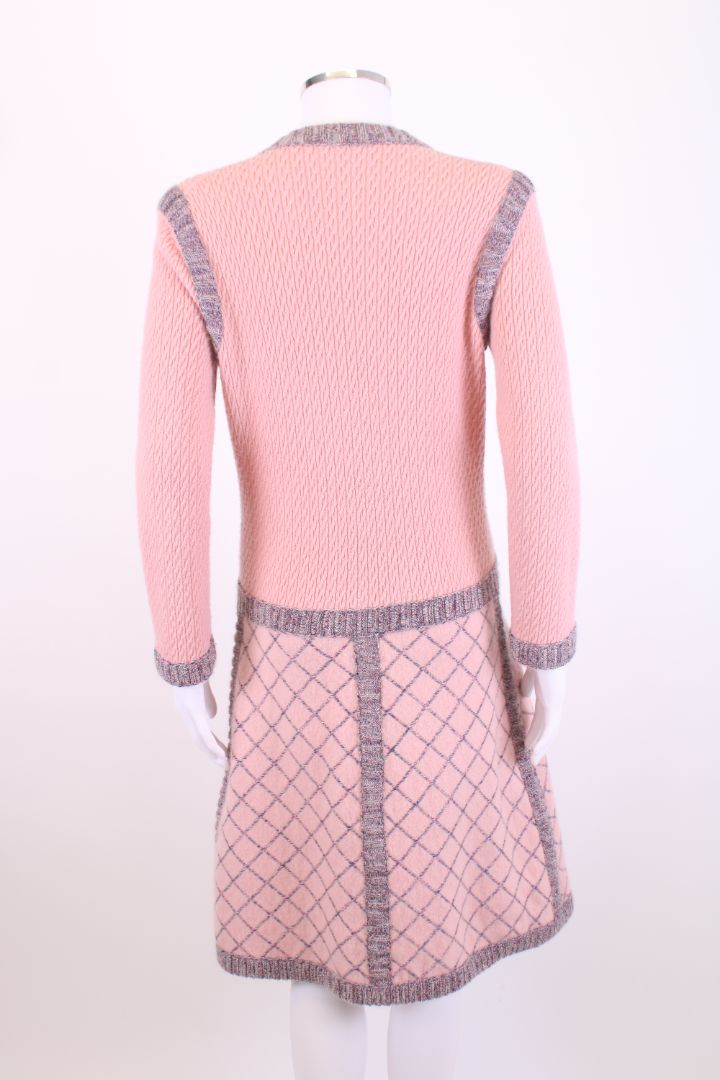 Chanel 2015 Runway Pink Cashmere Camellia Dress Pink S