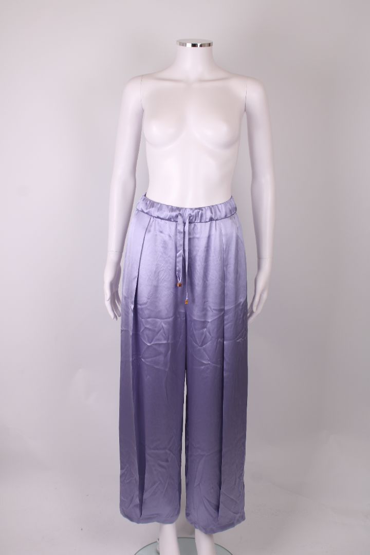 Loewe Silk satin pleated pants Lilac XS