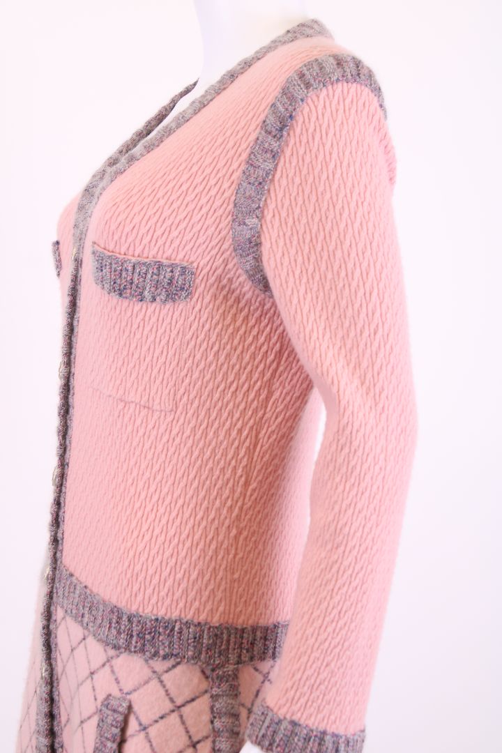 Chanel 2015 Runway Pink Cashmere Camellia Dress Pink S