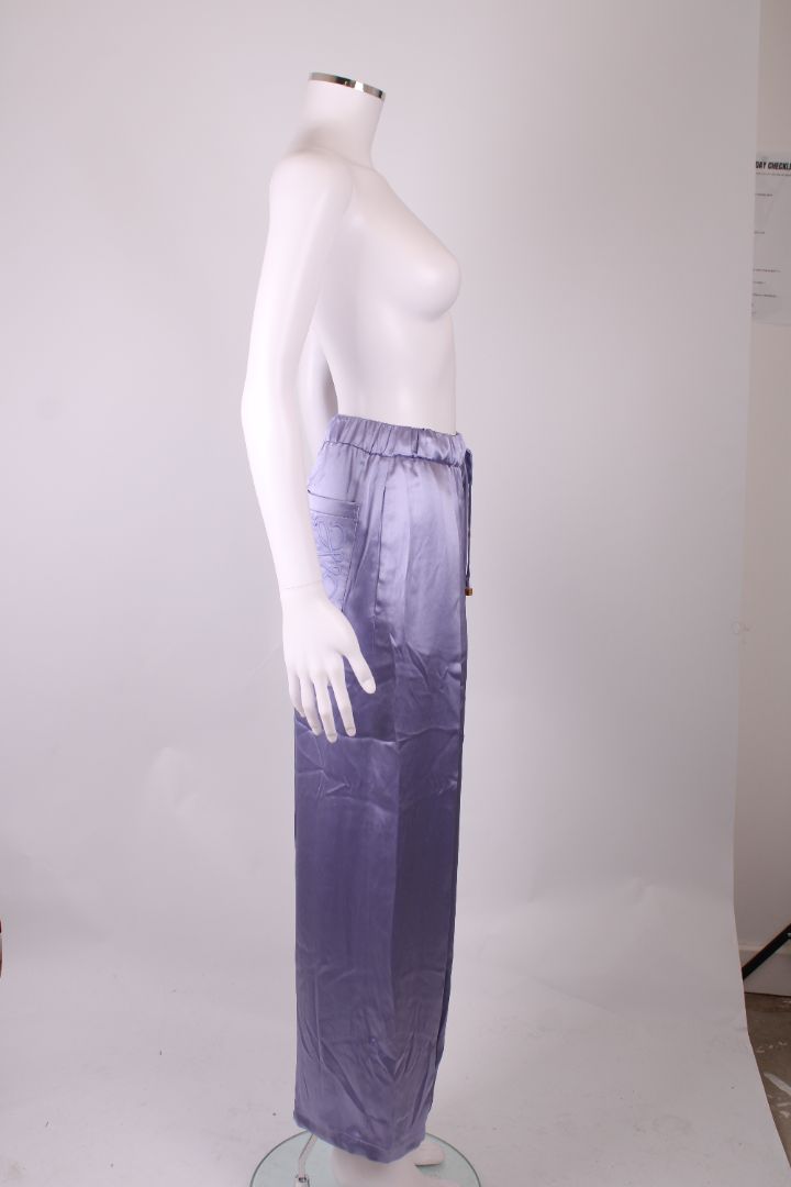 Loewe Silk satin pleated pants Lilac XS