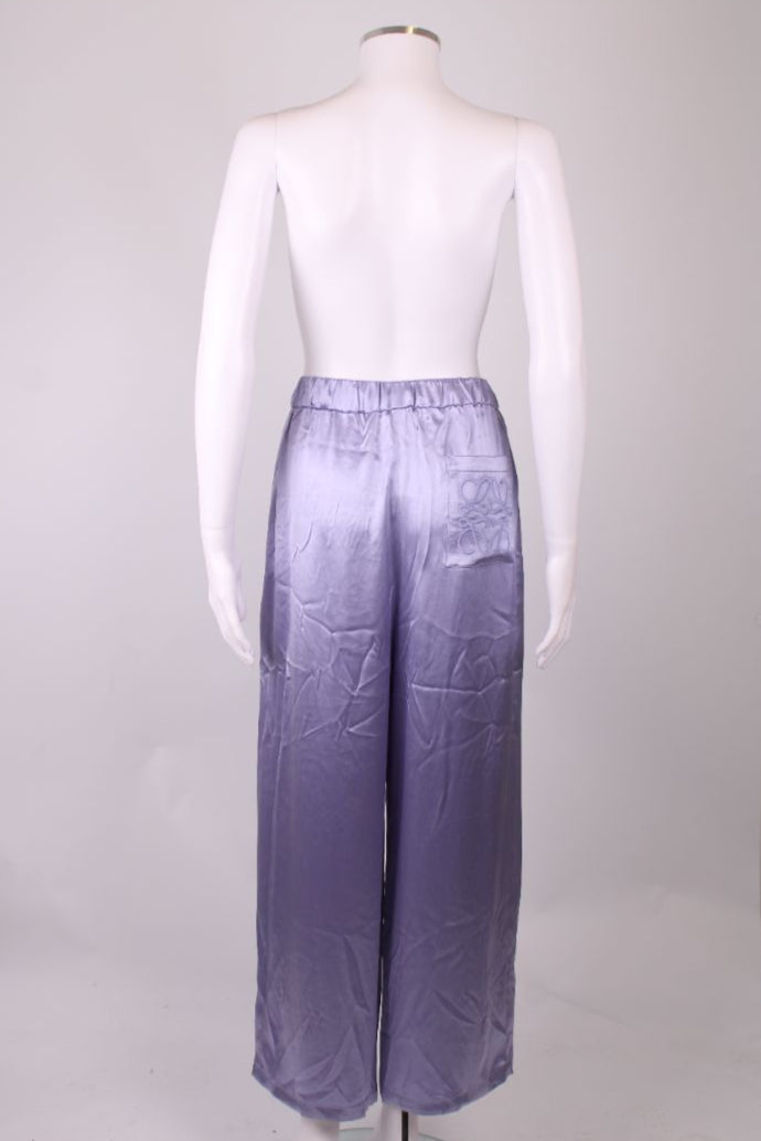Loewe Silk satin pleated pants Lilac XS