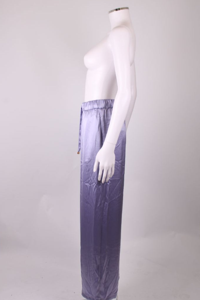 Loewe Silk satin pleated pants Lilac XS