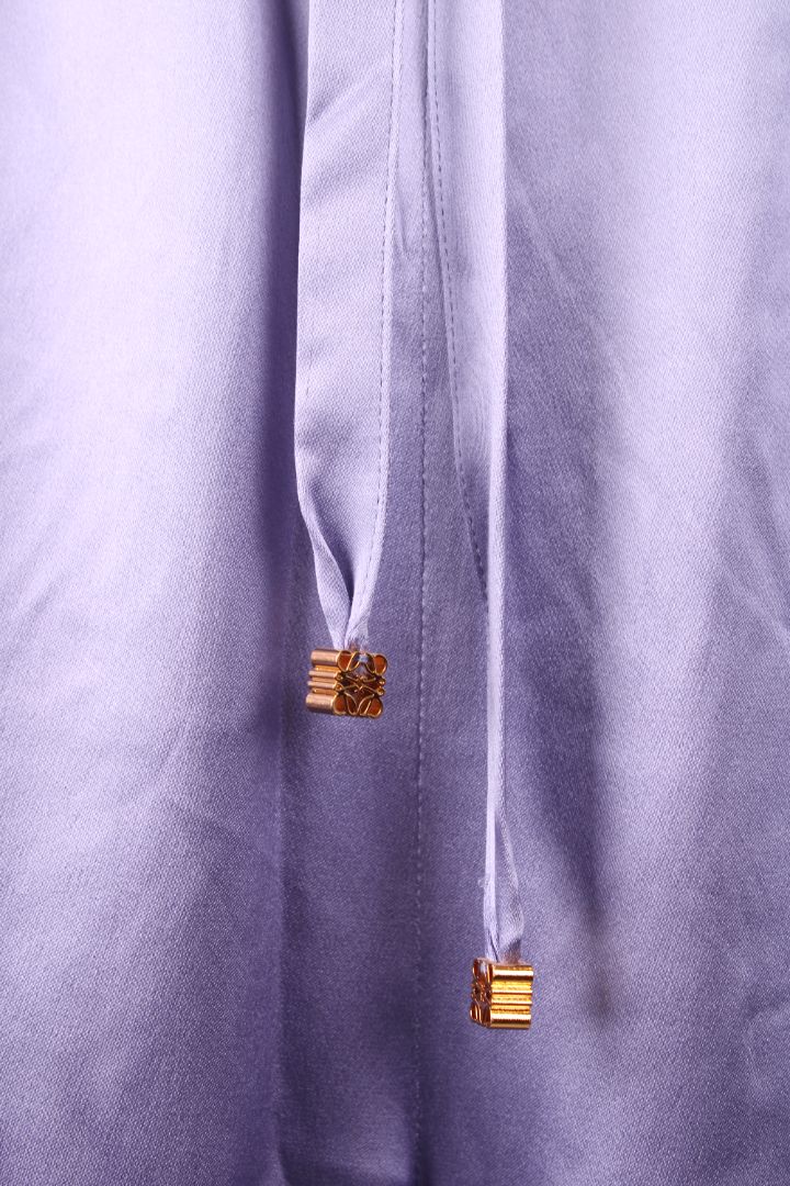 Loewe Silk satin pleated pants Lilac XS