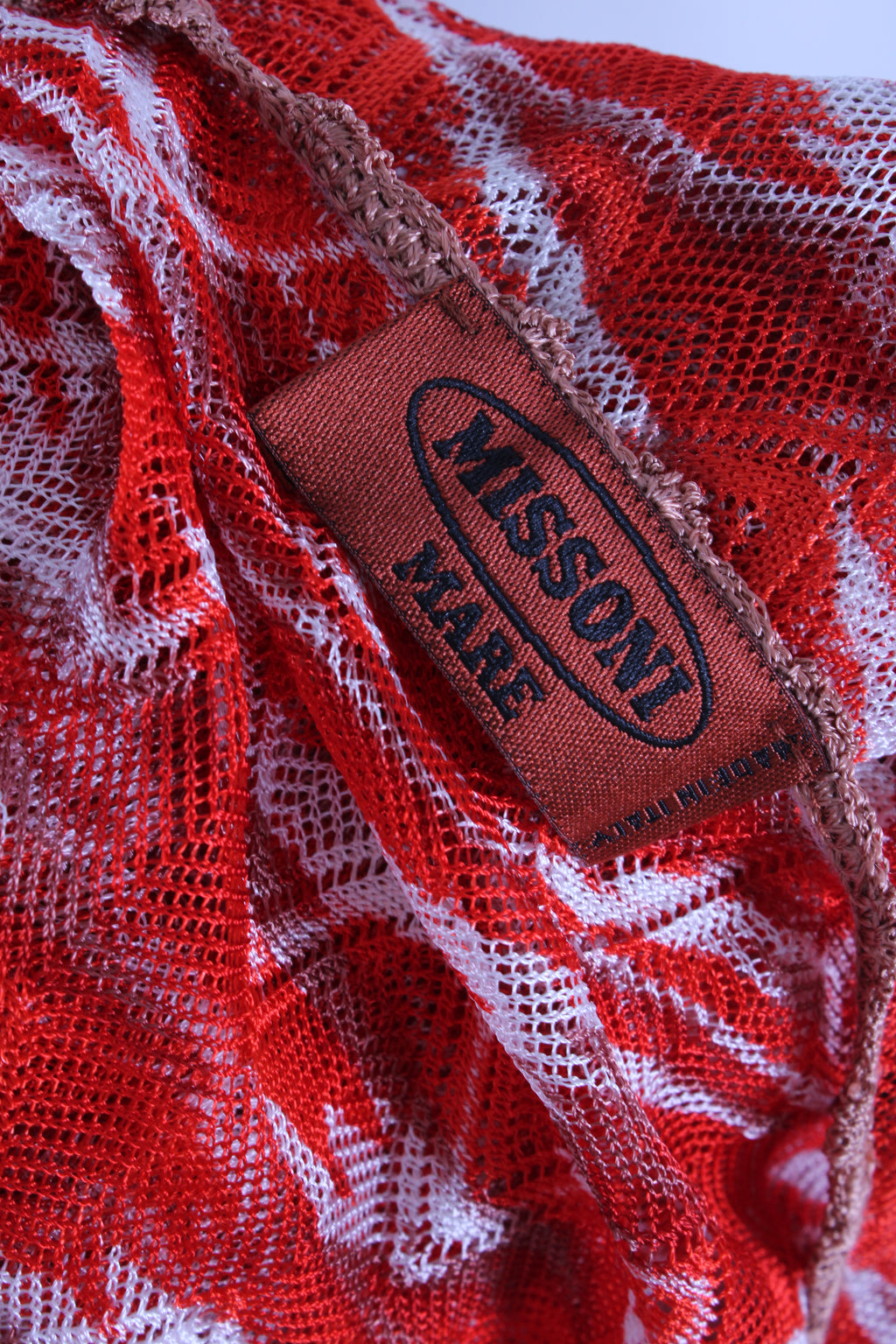 Missoni Mare S/S Knit Tunic Dress Red/ White 12