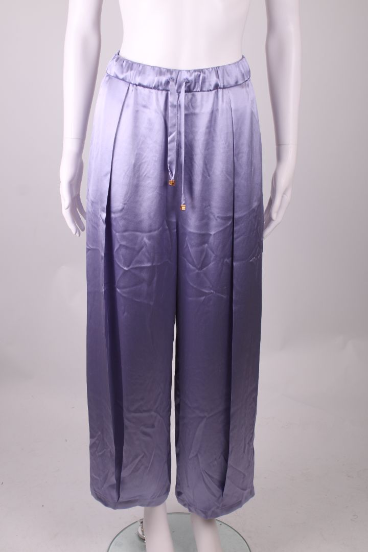 Loewe Silk satin pleated pants Lilac XS