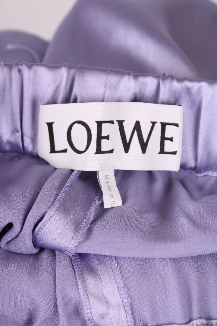 Loewe Silk satin pleated pants Lilac XS