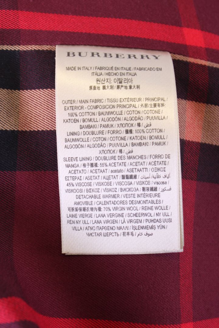 Burberry Detachable Collar Trench Coat Plum S