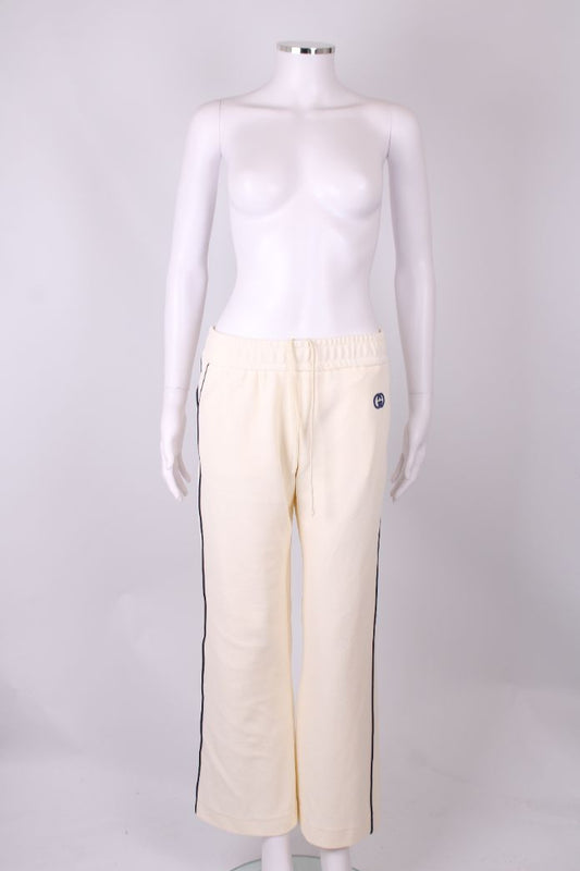 Gucci GG Wide Leg Trackies Cream UK 6