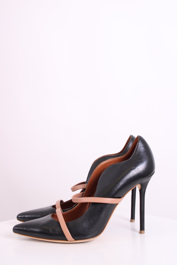 Malone Souliers Maureen Mule Heels Black/ Tan