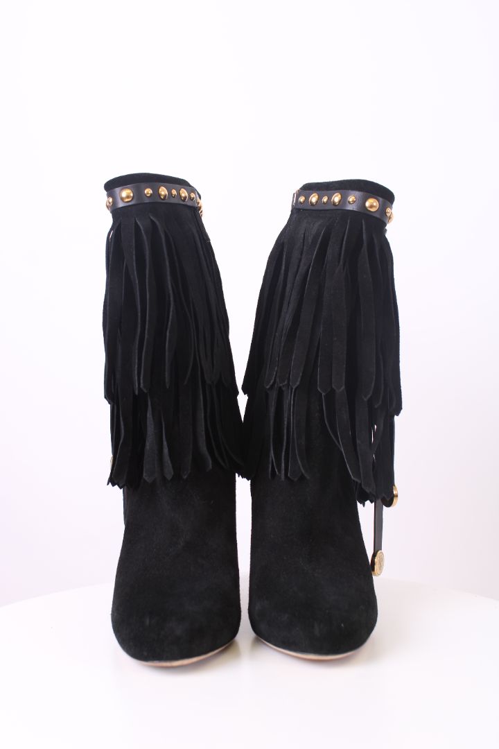 Gucci Fringe Ankle Boots Black 39