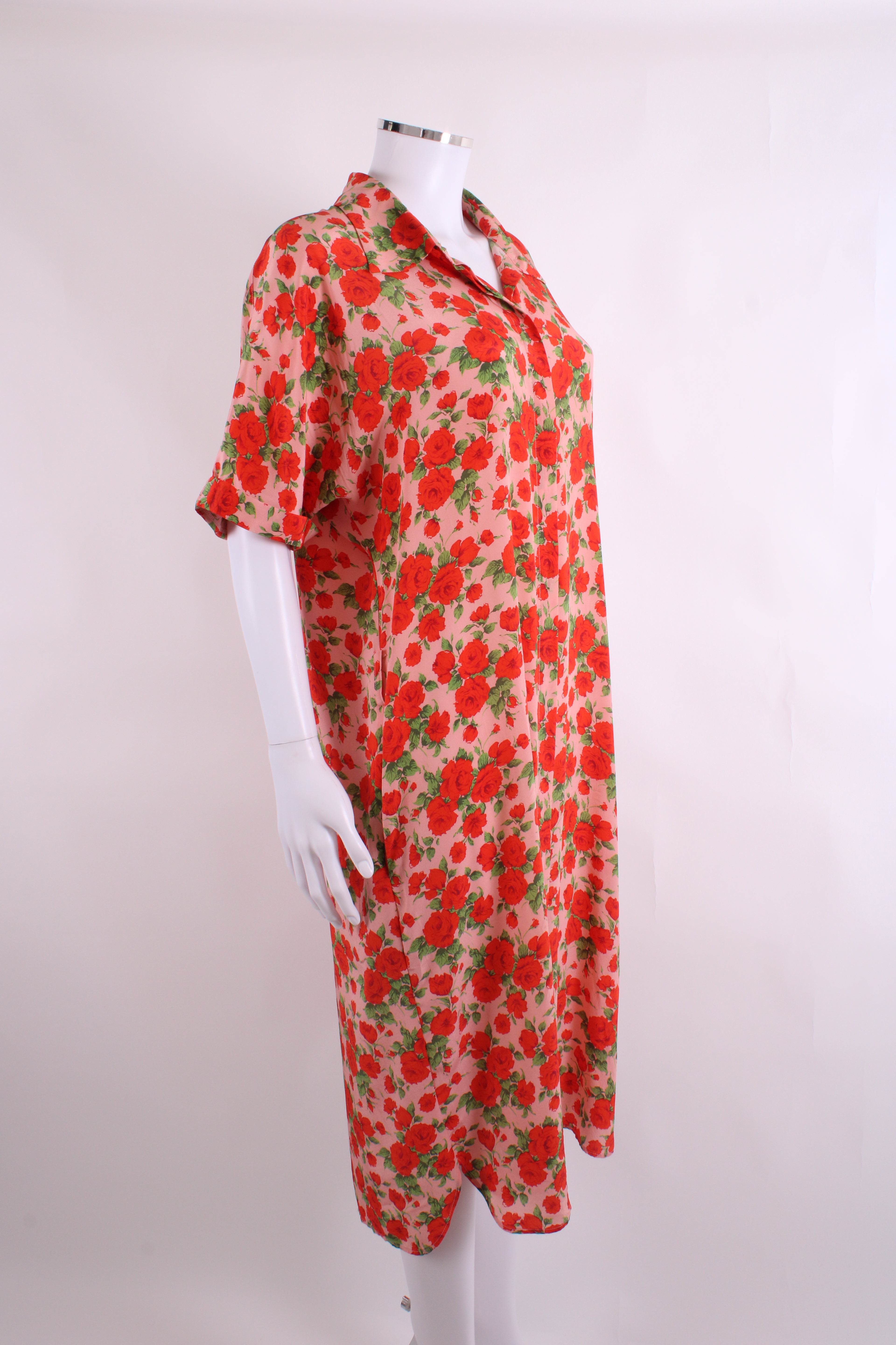 Really Wild London S/S Rose Print Tunic Pink/ Red 14