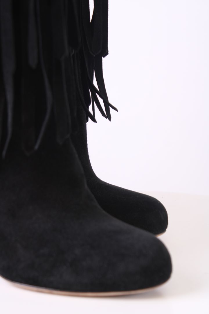 Gucci Fringe Ankle Boots Black 39
