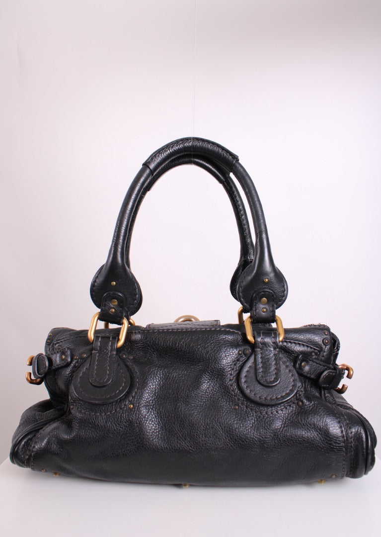 Chloe Paddington Leather Shoulder Bag Black