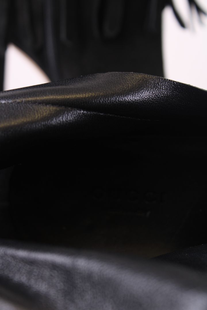Gucci Fringe Ankle Boots Black 39