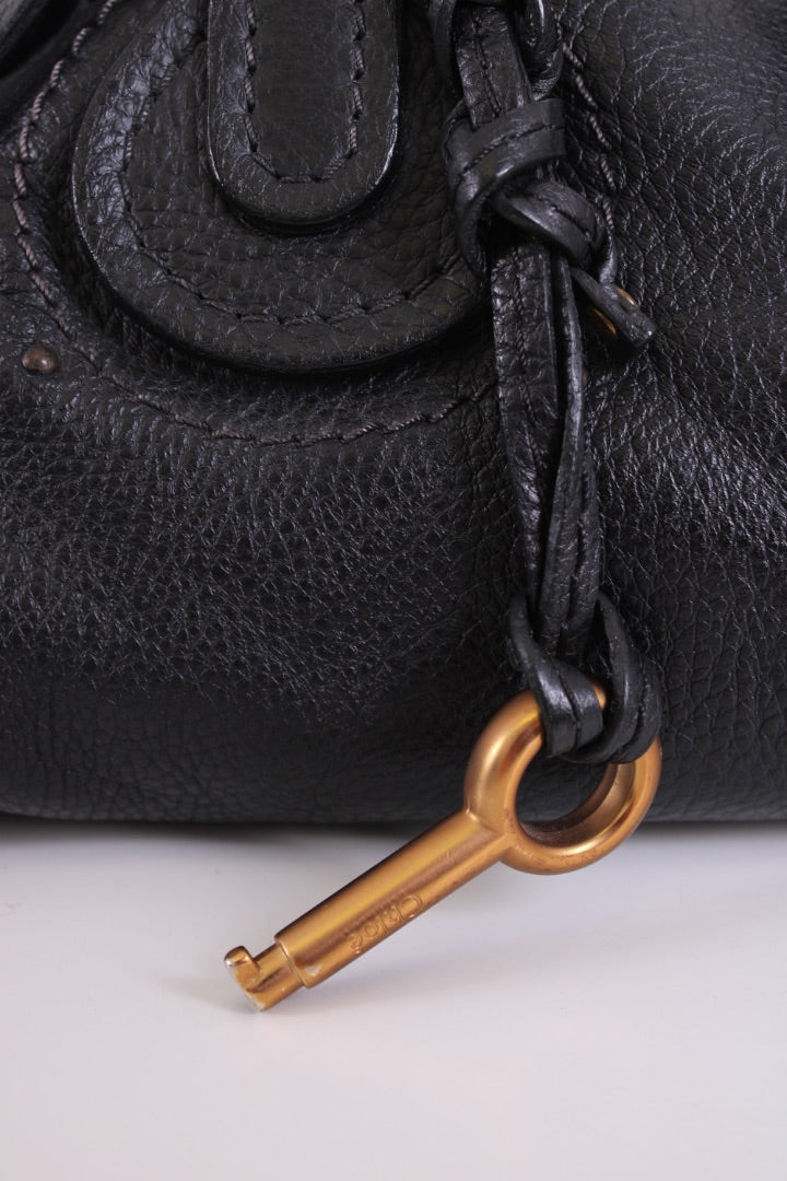 Chloe Paddington Leather Shoulder Bag Black
