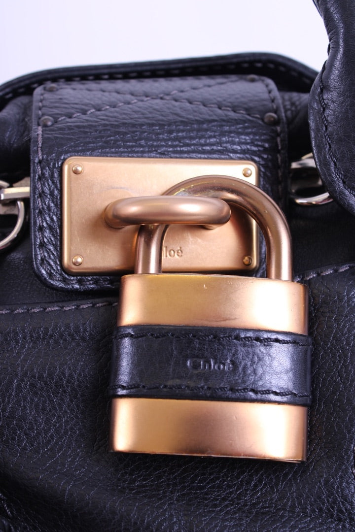 Chloe Paddington Leather Shoulder Bag Black