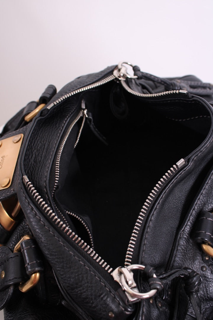 Chloe Paddington Leather Shoulder Bag Black