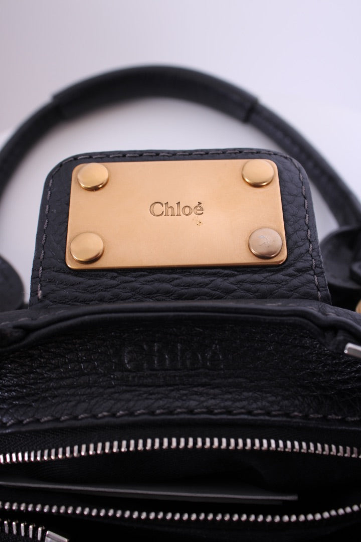Chloe Paddington Leather Shoulder Bag Black