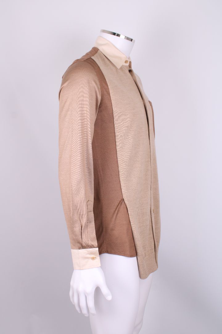 Burberry Mixed Media Shirt Camel S