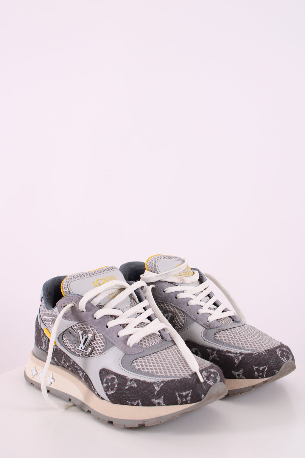 Louis Vuitton Run Away Denim Trim Trainers Grey 6