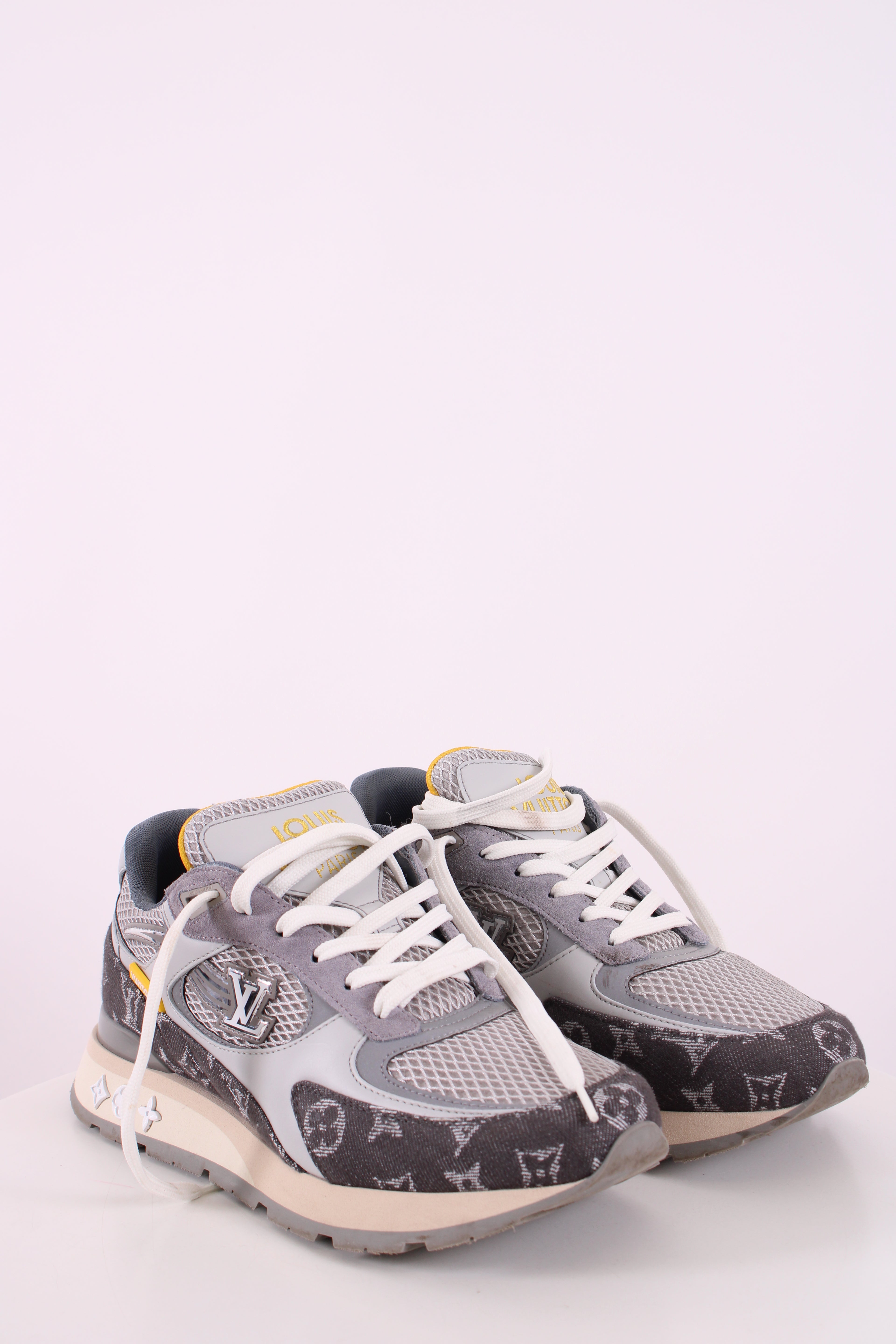 Louis Vuitton Run Away Denim Trim Trainers Grey 6