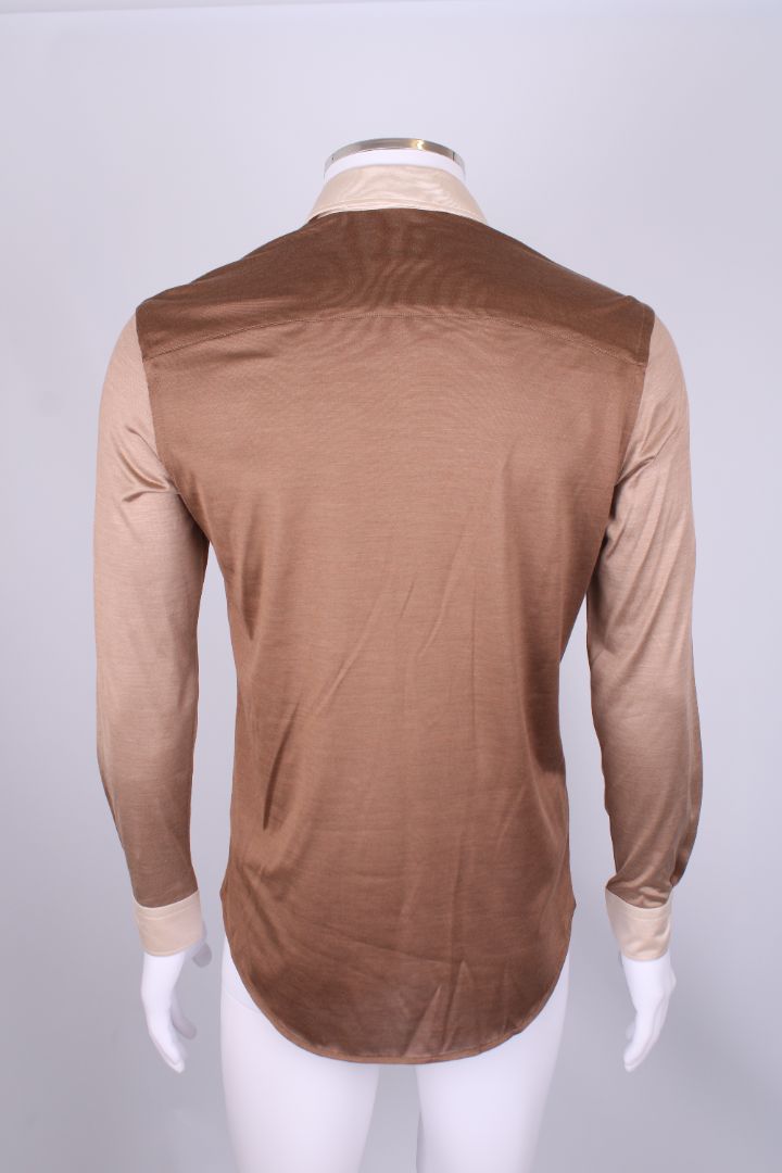 Burberry Mixed Media Shirt Camel S