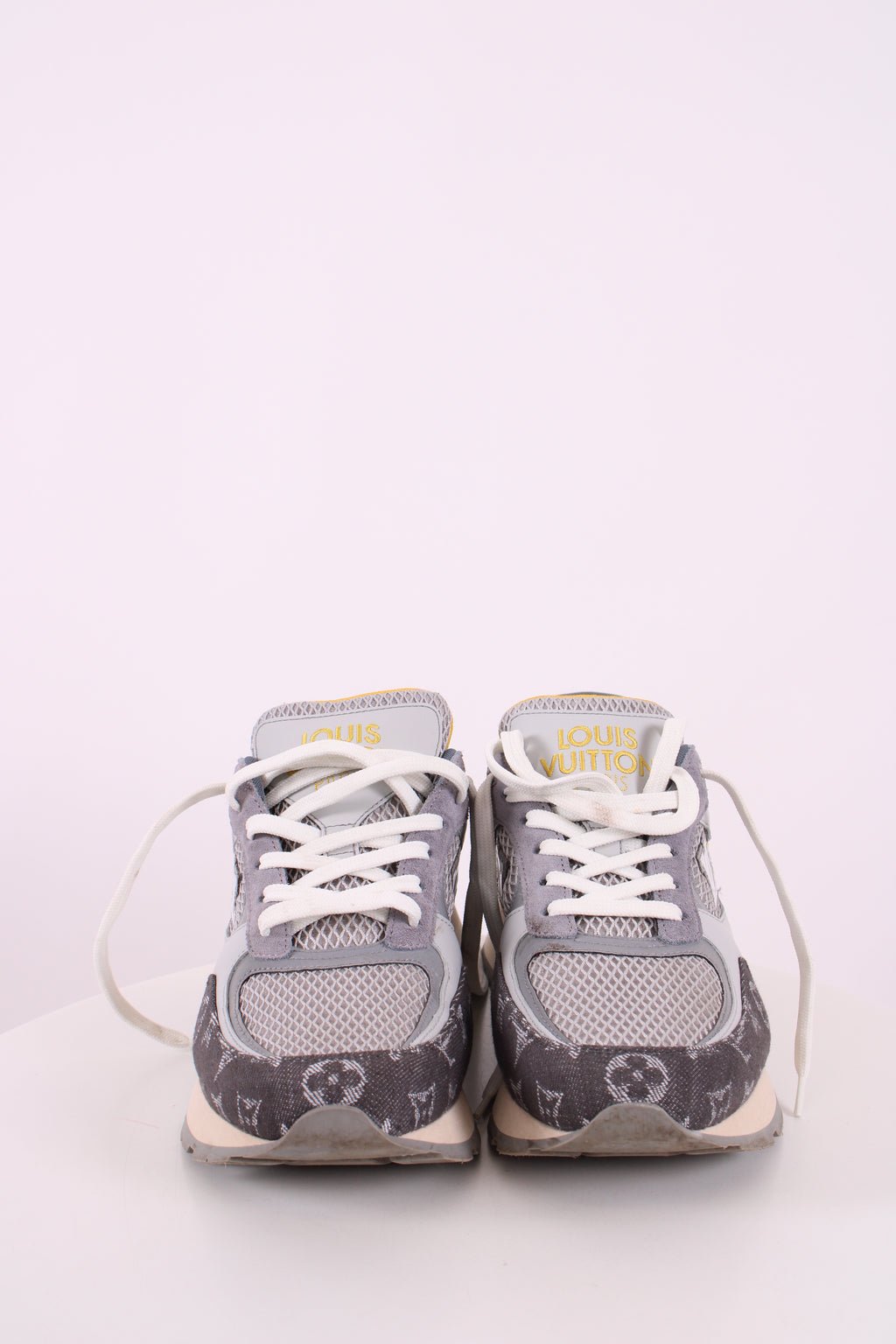 Louis Vuitton Run Away Denim Trim Trainers Grey 6