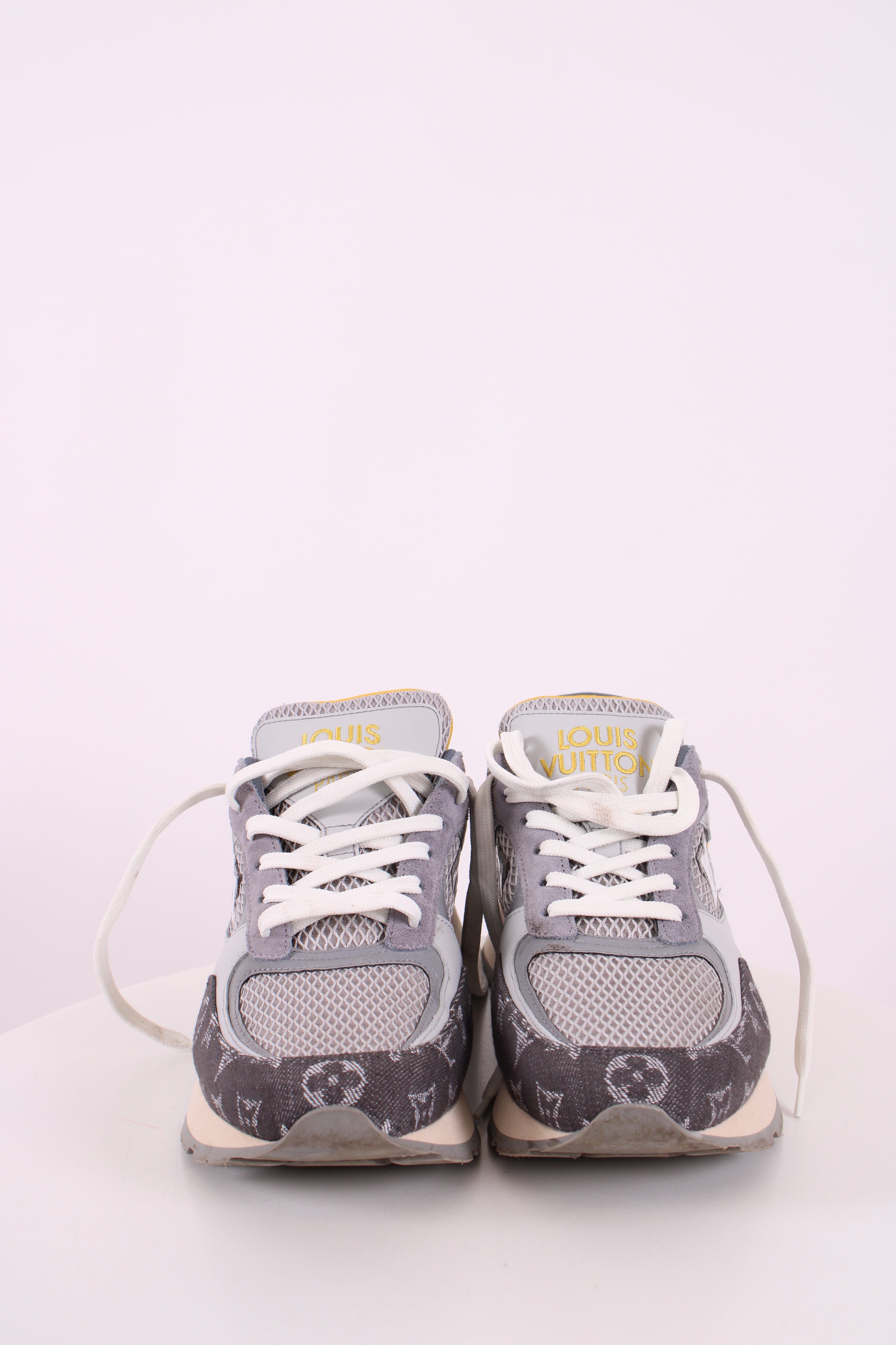 Louis Vuitton Run Away Denim Trim Trainers Grey 6